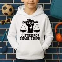 Justice For Charlie Kirk RIP Rest In Peace Kids Hoodie thumb 2