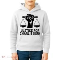 Justice For Charlie Kirk RIP Rest In Peace Kids Hoodie thumb 4