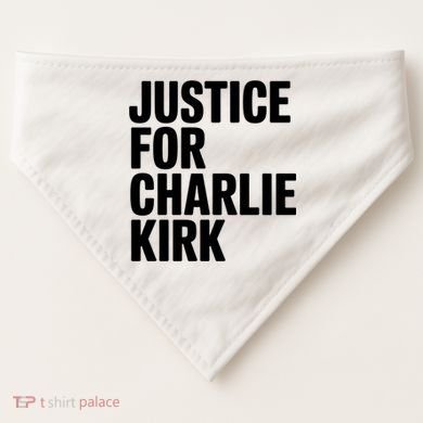 Justice For Charlie Kirk Support Hero USA-Made Doggie Bandana