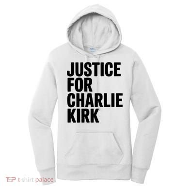 Justice For Charlie Kirk Support Hero Women's Hoodie