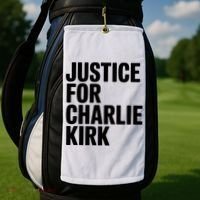 Justice For Charlie Kirk Support Hero Golf Towel thumb 2