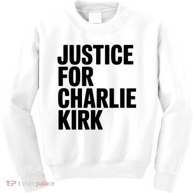 Justice For Charlie Kirk Support Hero Kids Sweatshirt