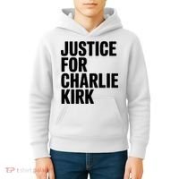 Justice For Charlie Kirk Support Hero Kids Hoodie thumb 4