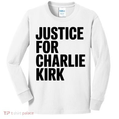 Justice For Charlie Kirk Support Hero Kids Long Sleeve Shirt