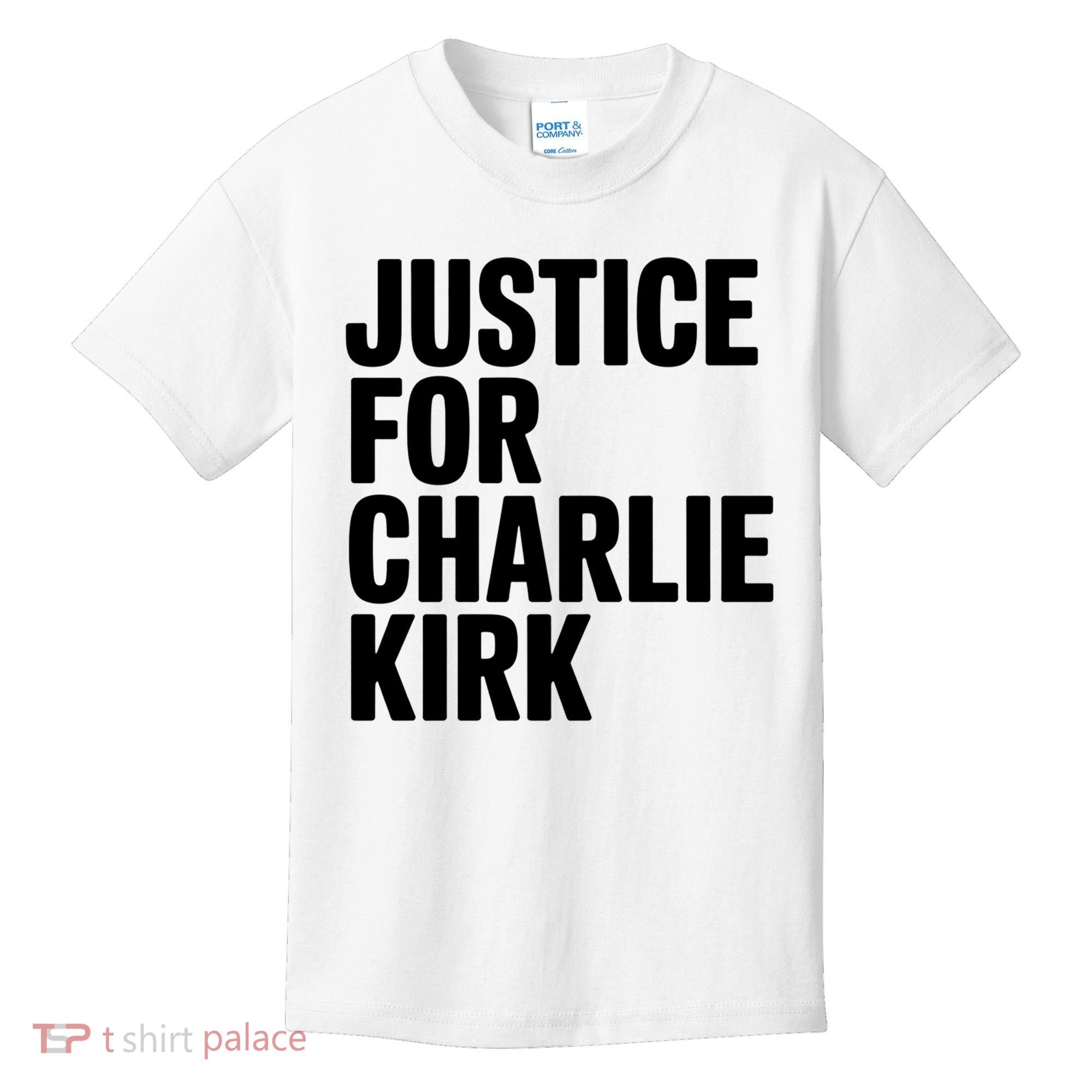 Justice For Charlie Kirk Support Hero Kids T-Shirt