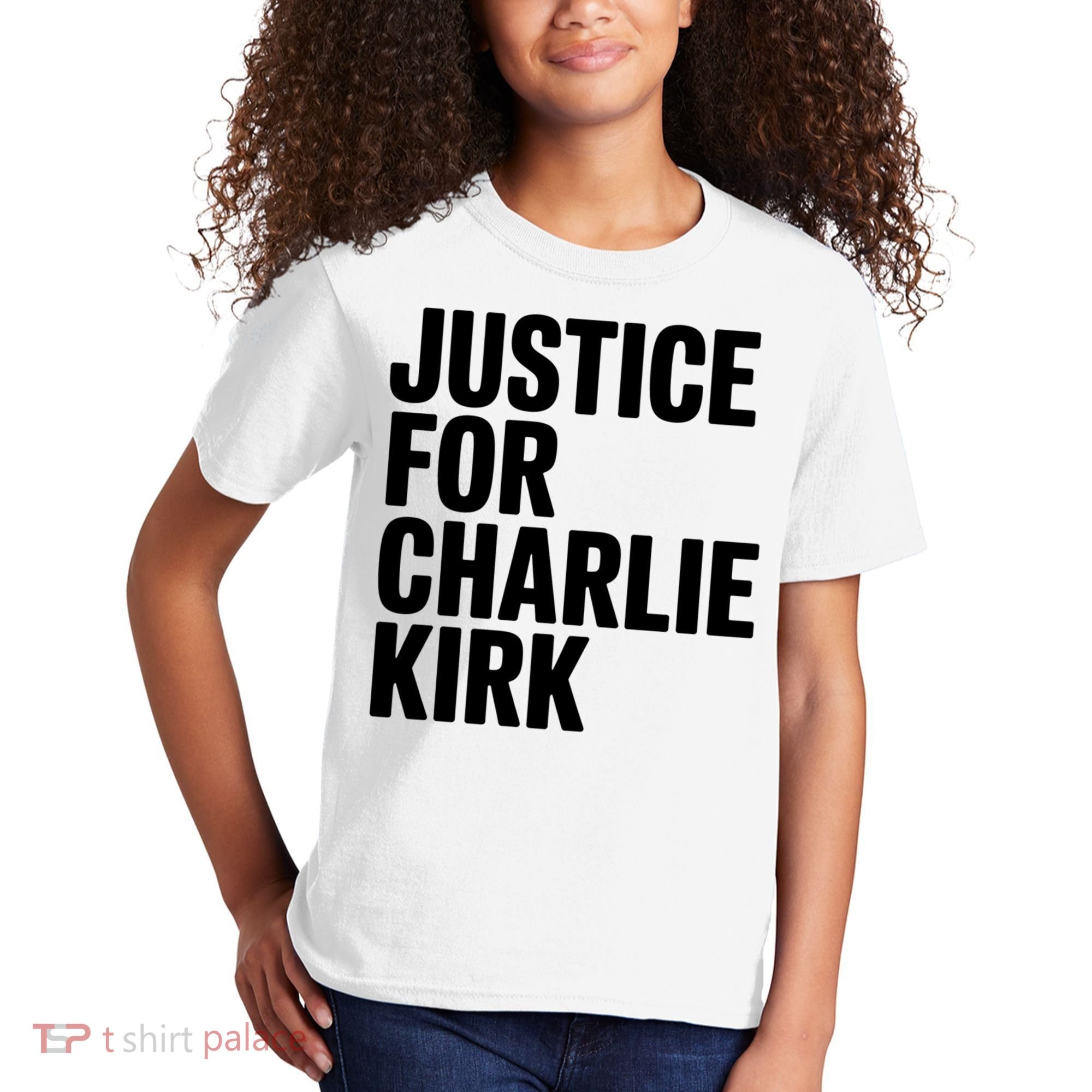 Justice For Charlie Kirk Support Hero Kids T-Shirt