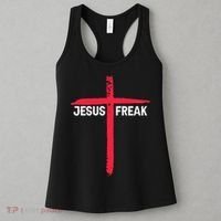 Jesus Freak Christian Religious Faith Cross Women's Tank Top thumb 3