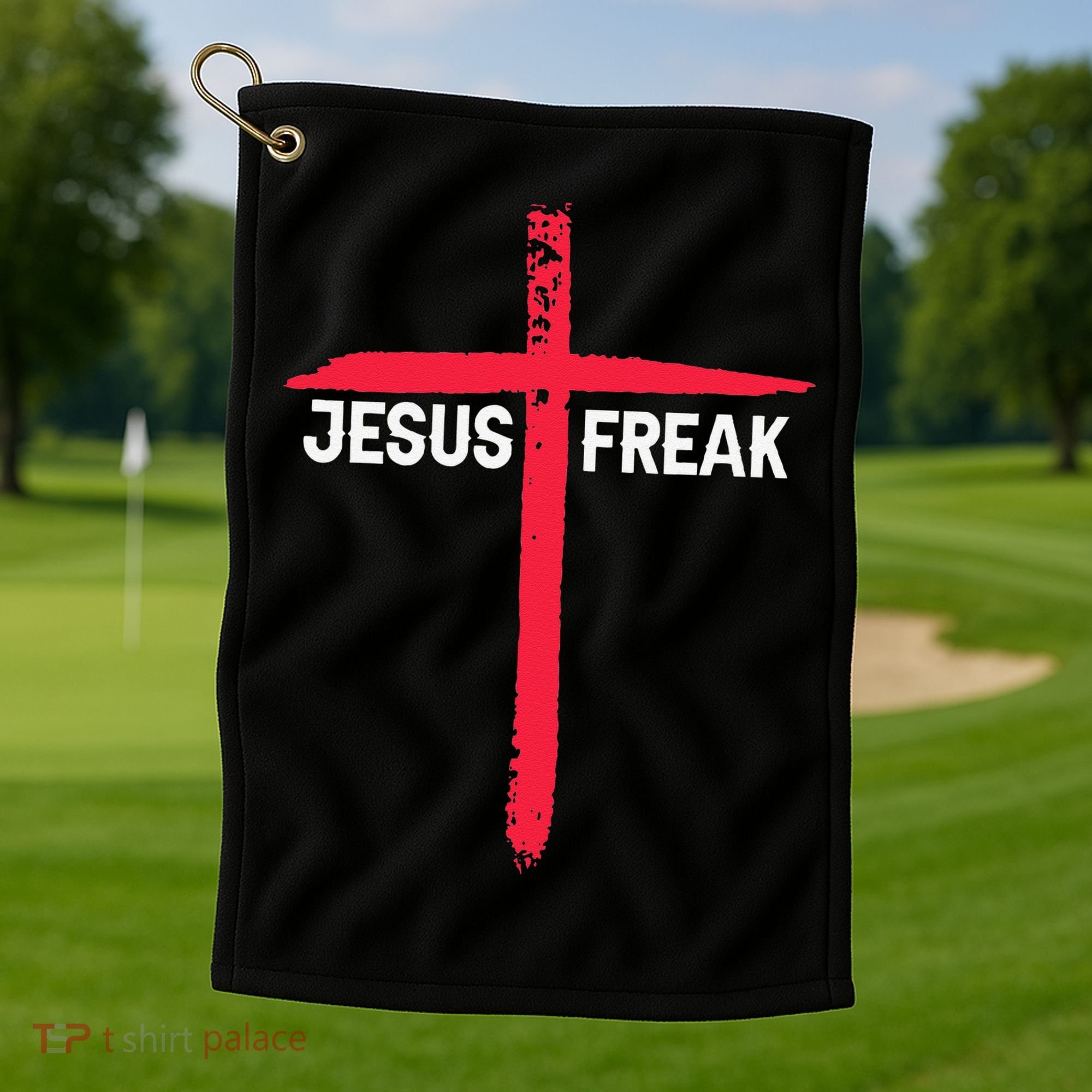 Jesus Freak Christian Religious Faith Cross Golf Towel