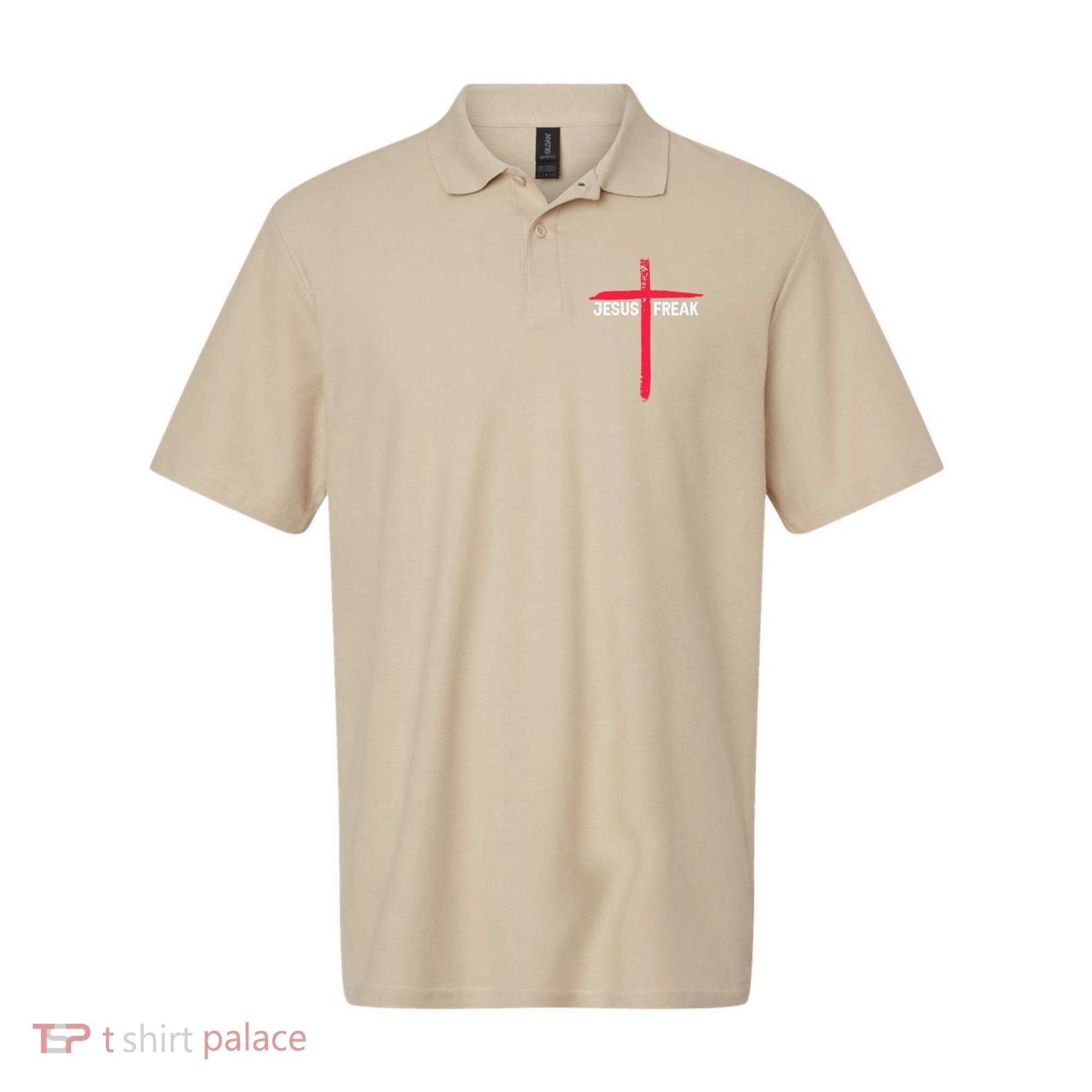 Jesus Freak Christian Religious Faith Cross Polo