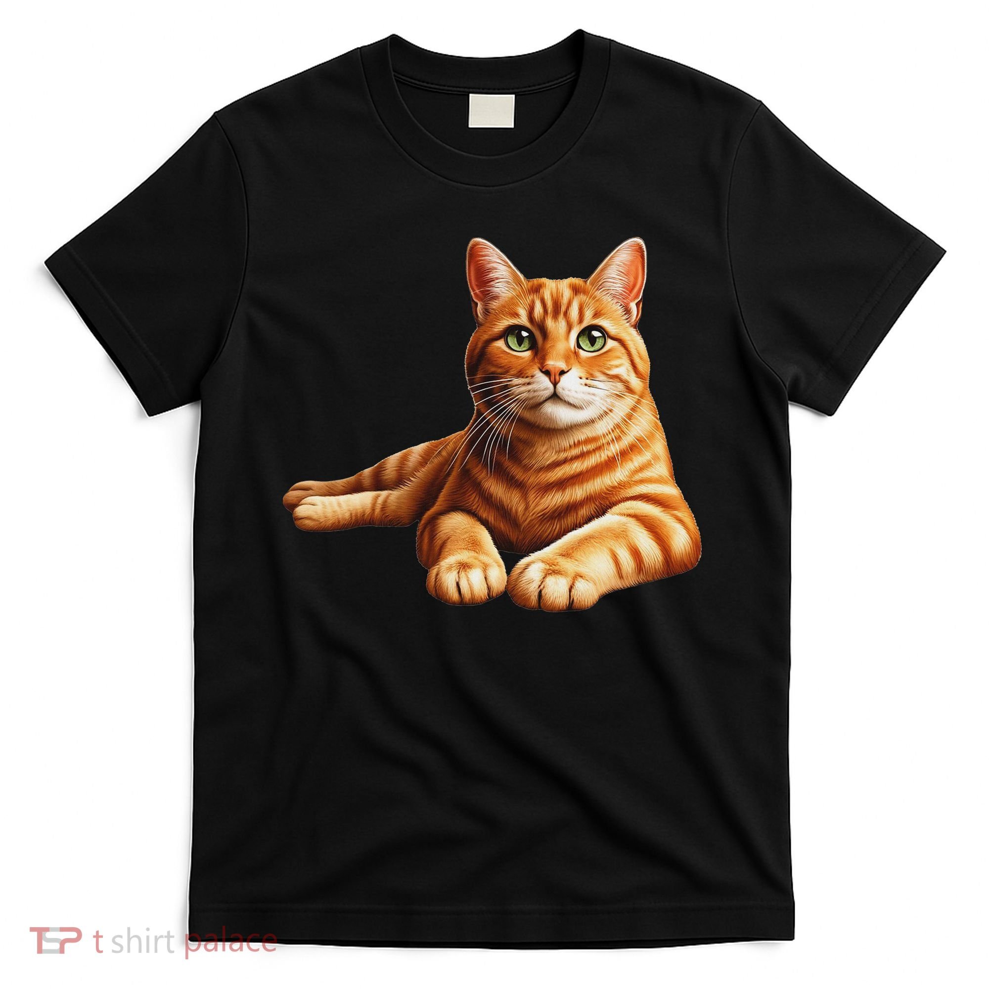 Just For Cat Lovers Realistic Orange Tabby Cat Cute Pet Portrait T-Shirt