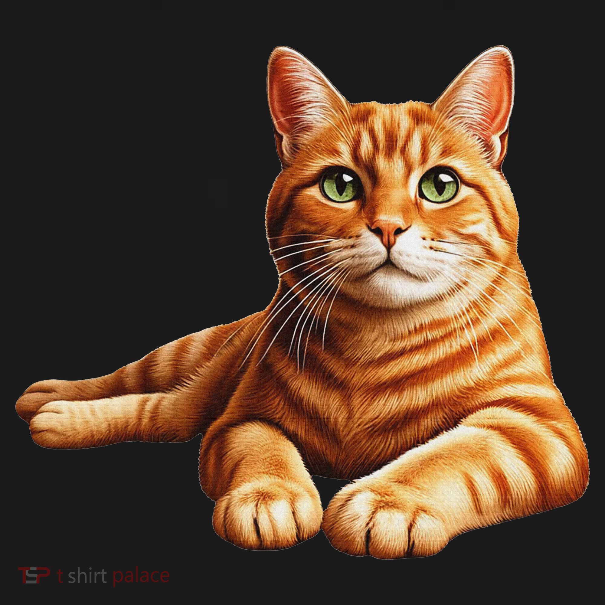 Just For Cat Lovers Realistic Orange Tabby Cat Cute Pet Portrait T-Shirt