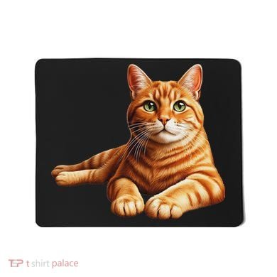 Just For Cat Lovers Realistic Orange Tabby Cat Cute Pet Portrait Mousepad