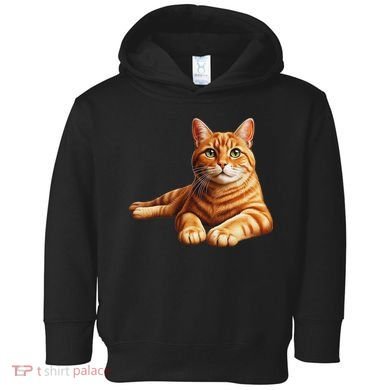 Just For Cat Lovers Realistic Orange Tabby Cat Cute Pet Portrait Toddler Hoodie