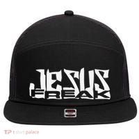 Jesus Freak Christmas Christian 7 Panel Mesh Trucker Snapback Hat thumb 0