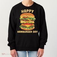 Junk Food Cheeseburger Hamburger Day Burger Fries Gift Women's Sweatshirt thumb 0