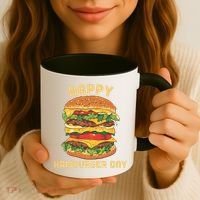 Junk Food Cheeseburger Hamburger Day Burger Fries Gift Coffee Mug thumb 3
