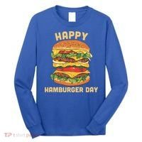 Junk Food Cheeseburger Hamburger Day Burger Fries Gift Long Sleeve Shirt thumb 0
