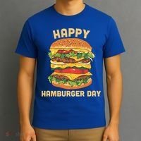 Junk Food Cheeseburger Hamburger Day Burger Fries Gift T-Shirt thumb 3