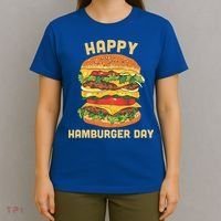 Junk Food Cheeseburger Hamburger Day Burger Fries Gift T-Shirt thumb 4