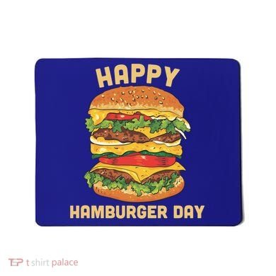 Junk Food Cheeseburger Hamburger Day Burger Fries Gift Mousepad