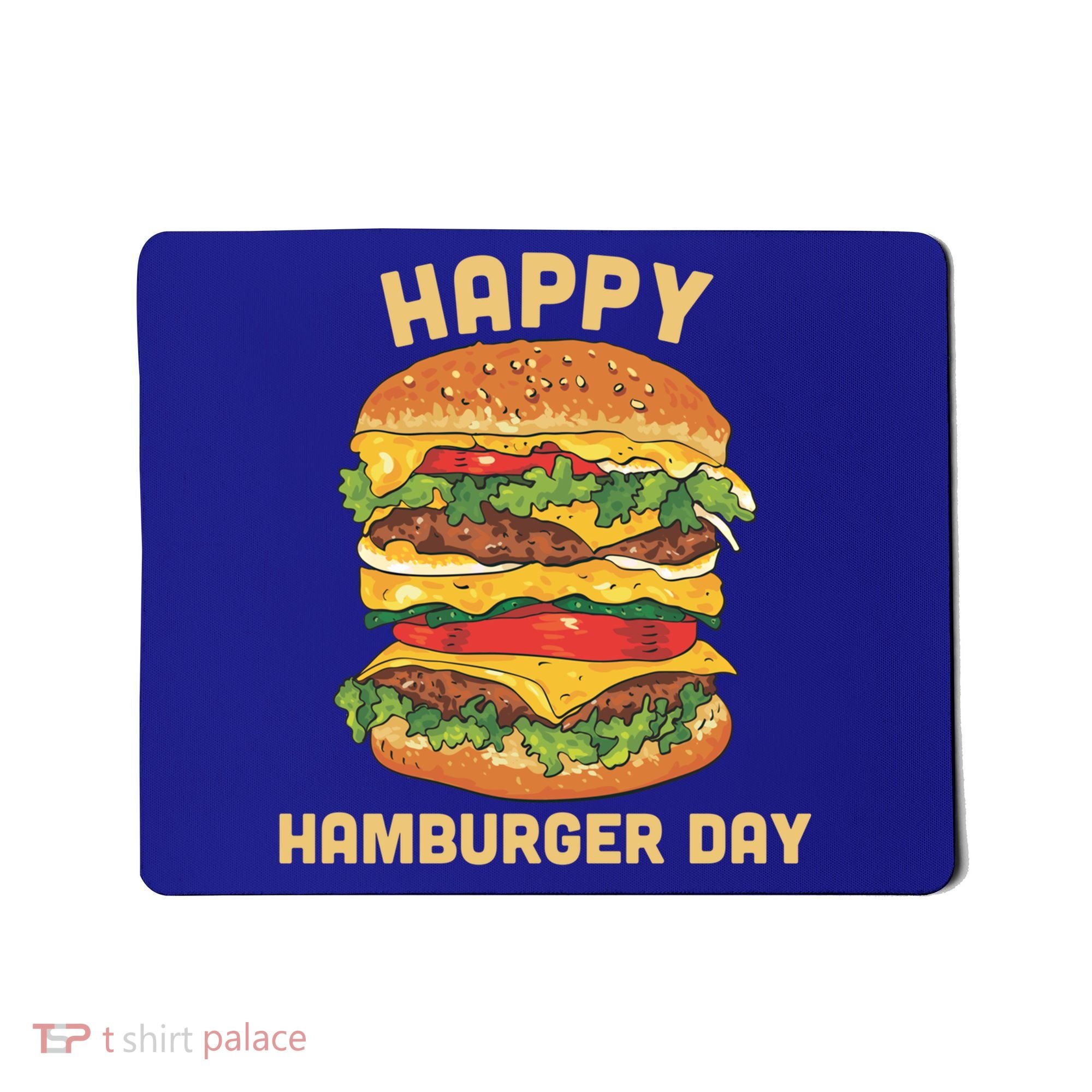 Junk Food Cheeseburger Hamburger Day Burger Fries Gift Mousepad