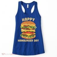 Junk Food Cheeseburger Hamburger Day Burger Fries Gift Women's Tank Top thumb 0