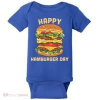 Junk Food Cheeseburger Hamburger Day Burger Fries Gift Baby Bodysuit thumb 0