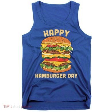 Junk Food Cheeseburger Hamburger Day Burger Fries Gift Tank Top
