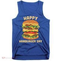 Junk Food Cheeseburger Hamburger Day Burger Fries Gift Tank Top thumb 0