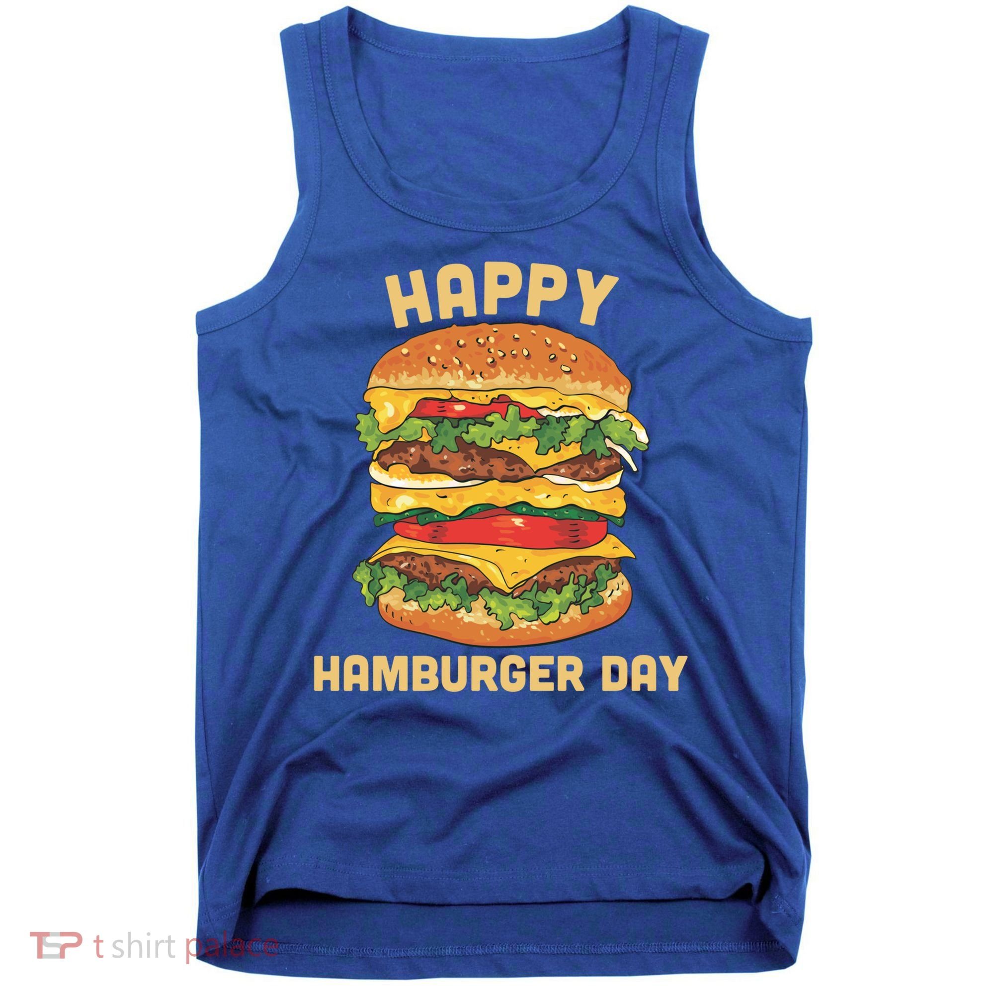 Junk Food Cheeseburger Hamburger Day Burger Fries Gift Tank Top