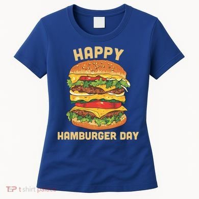 Junk Food Cheeseburger Hamburger Day Burger Fries Gift Women's T-Shirt