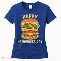 Junk Food Cheeseburger Hamburger Day Burger Fries Gift Women's T-Shirt thumb 0