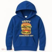 Junk Food Cheeseburger Hamburger Day Burger Fries Gift Kids Hoodie thumb 0