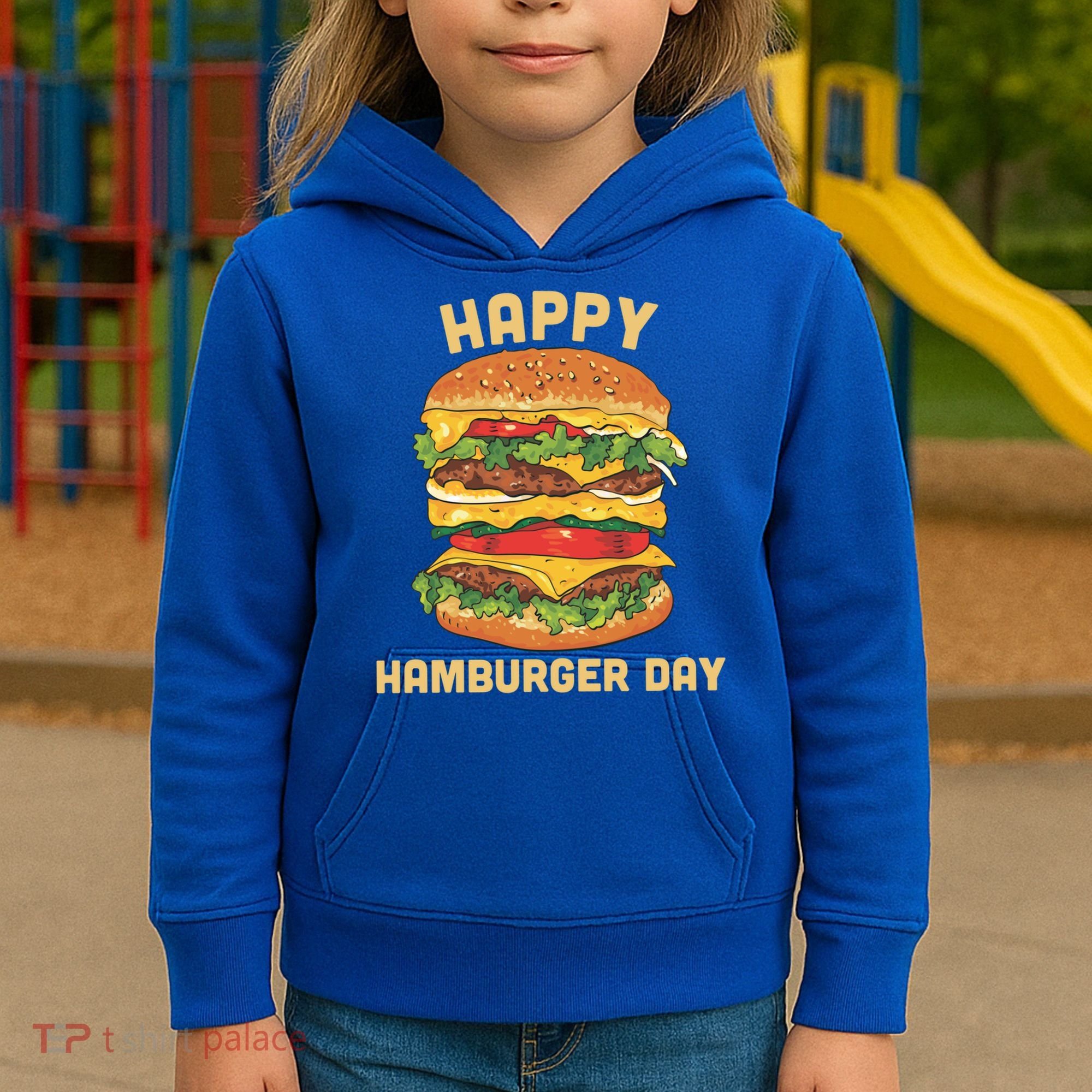 Junk Food Cheeseburger Hamburger Day Burger Fries Gift Kids Hoodie