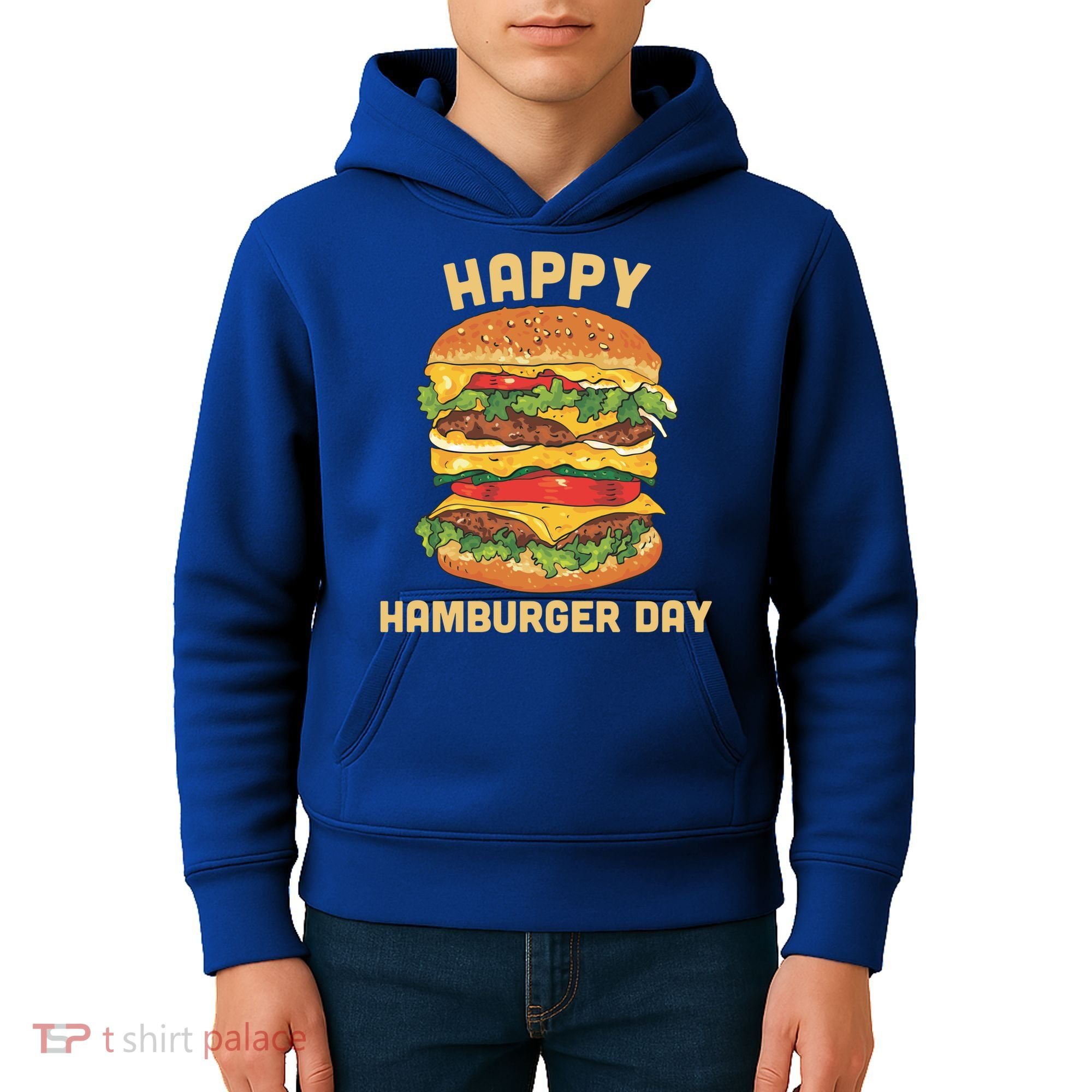 Junk Food Cheeseburger Hamburger Day Burger Fries Gift Kids Hoodie