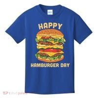Junk Food Cheeseburger Hamburger Day Burger Fries Gift Kids T-Shirt thumb 0