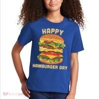 Junk Food Cheeseburger Hamburger Day Burger Fries Gift Kids T-Shirt thumb 2