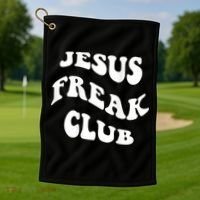 Jesus Freak Club Lover Golf Towel thumb 1