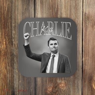 Justice For Charlie Kirk Memorial Tribute Coaster