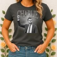 Justice For Charlie Kirk Memorial Tribute Women's T-Shirt thumb 2
