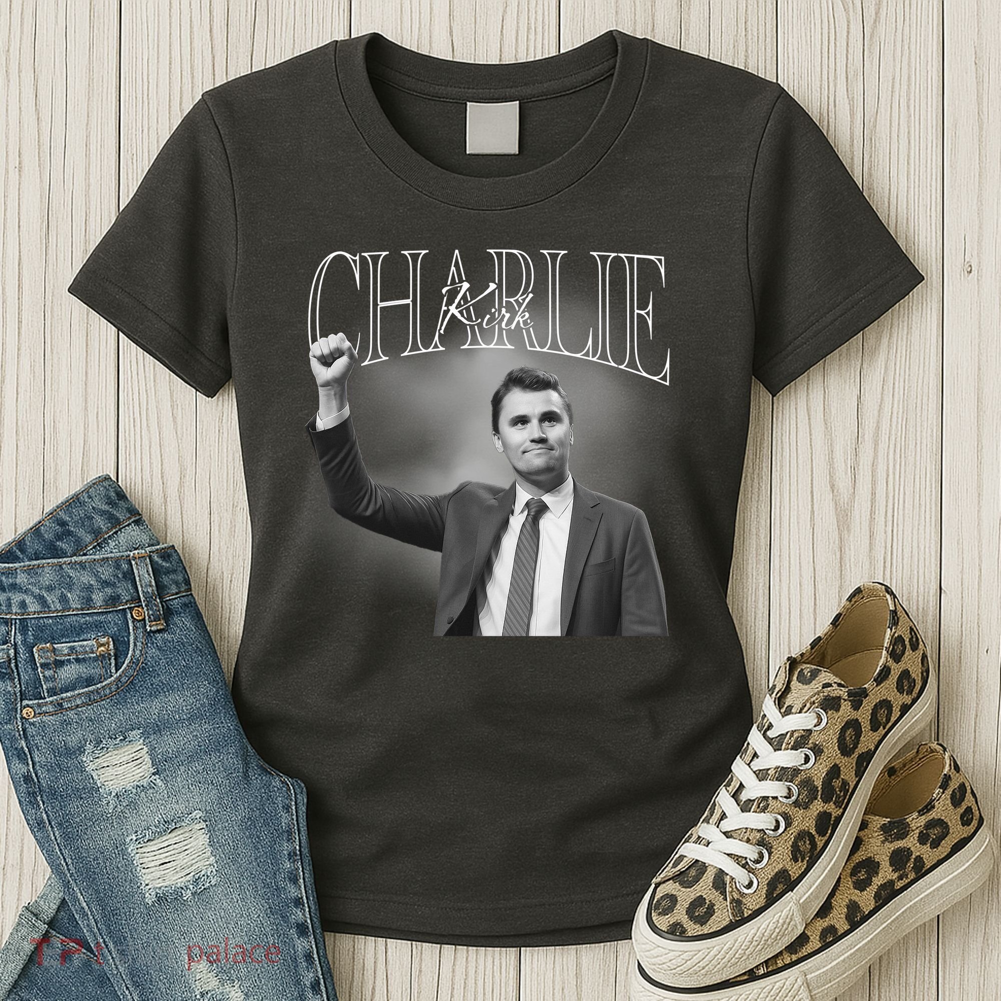 Justice For Charlie Kirk Memorial Tribute Women's T-Shirt