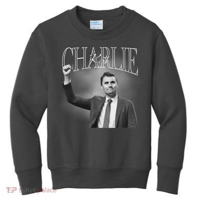 Justice For Charlie Kirk Memorial Tribute Kids Sweatshirt