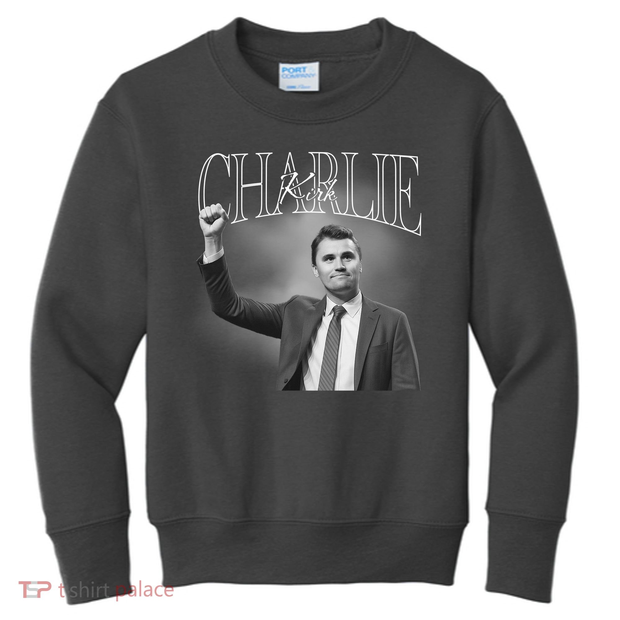Justice For Charlie Kirk Memorial Tribute Kids Sweatshirt