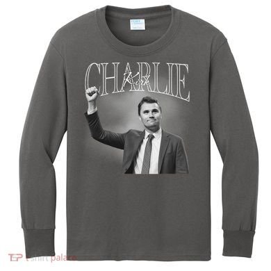 Justice For Charlie Kirk Memorial Tribute Kids Long Sleeve Shirt