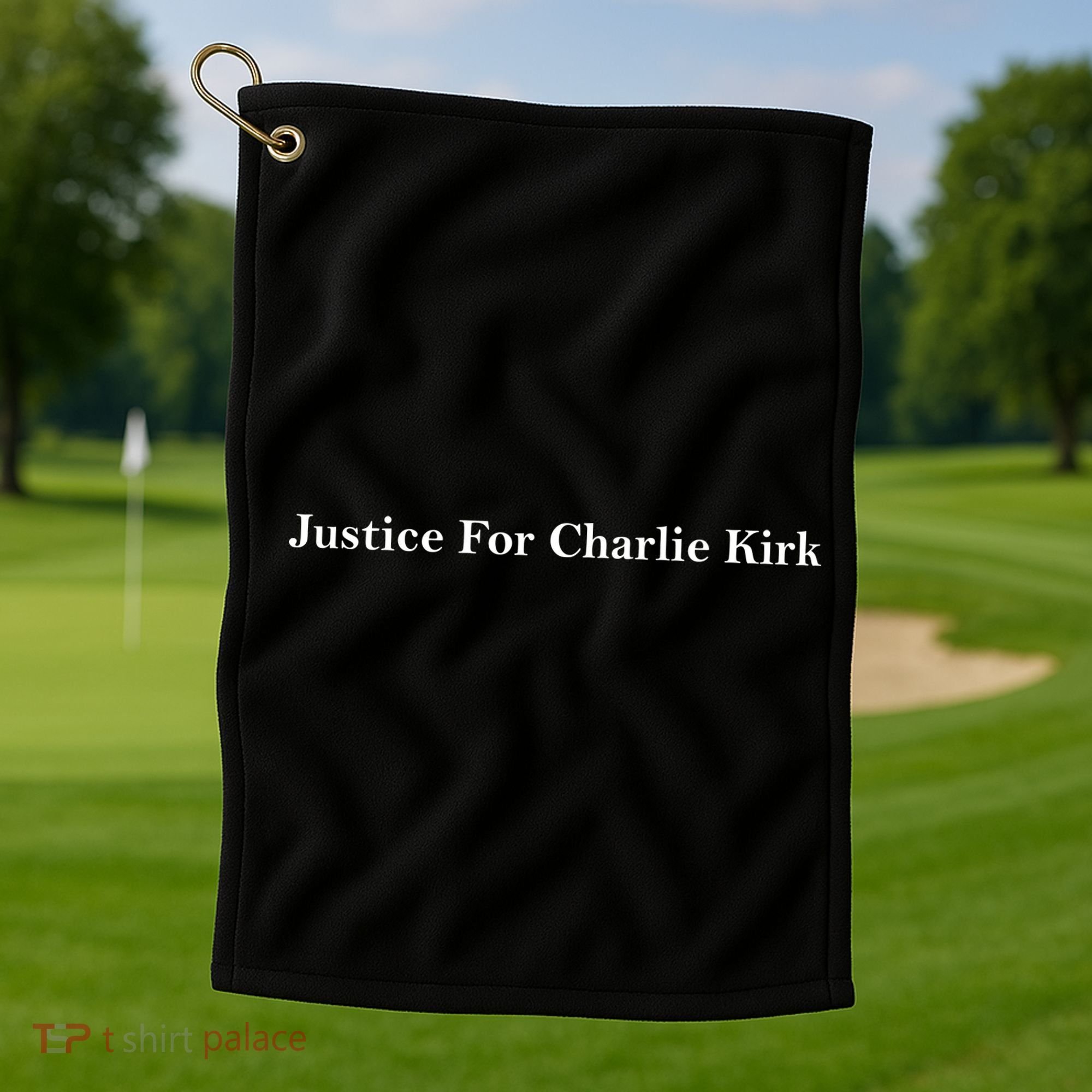 Justice For Charlie Kirk Golf Towel
