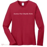 Justice For Charlie Kirk Women's Long Sleeve Shirt thumb 0