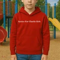 Justice For Charlie Kirk Kids Hoodie thumb 2