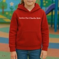 Justice For Charlie Kirk Kids Hoodie thumb 3