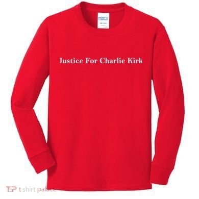 Justice For Charlie Kirk Kids Long Sleeve Shirt