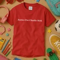 Justice For Charlie Kirk Kids T-Shirt thumb 3